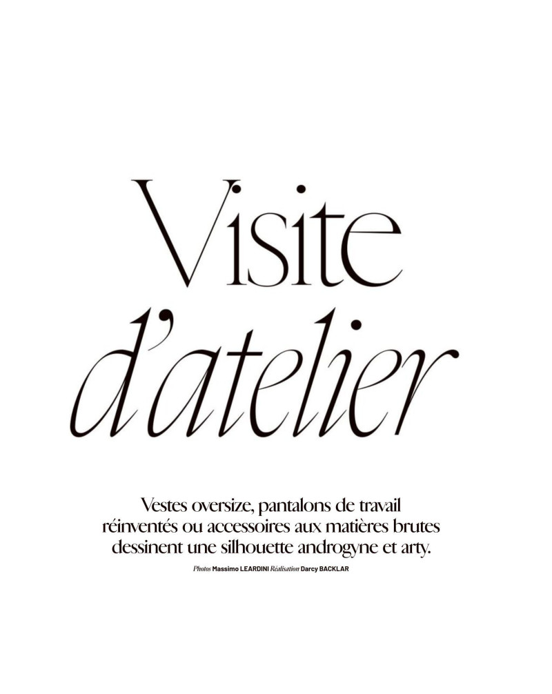 Isabella Emmack featured in Visite D\'atelier, November 2024