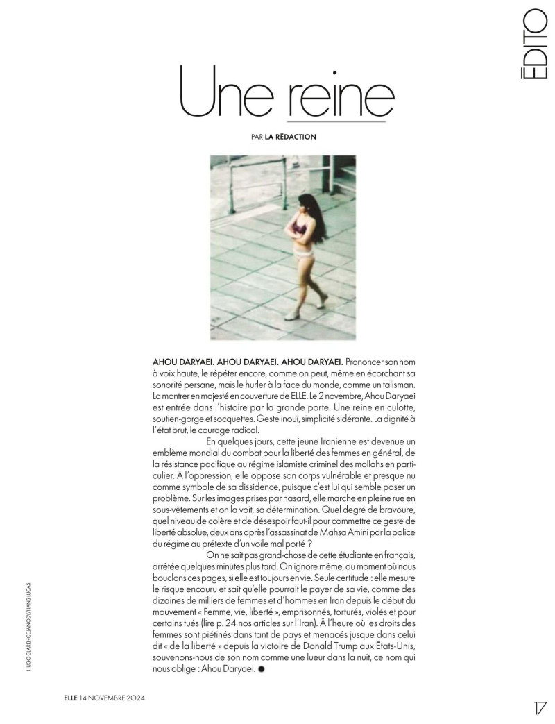 Une Reine, November 2024