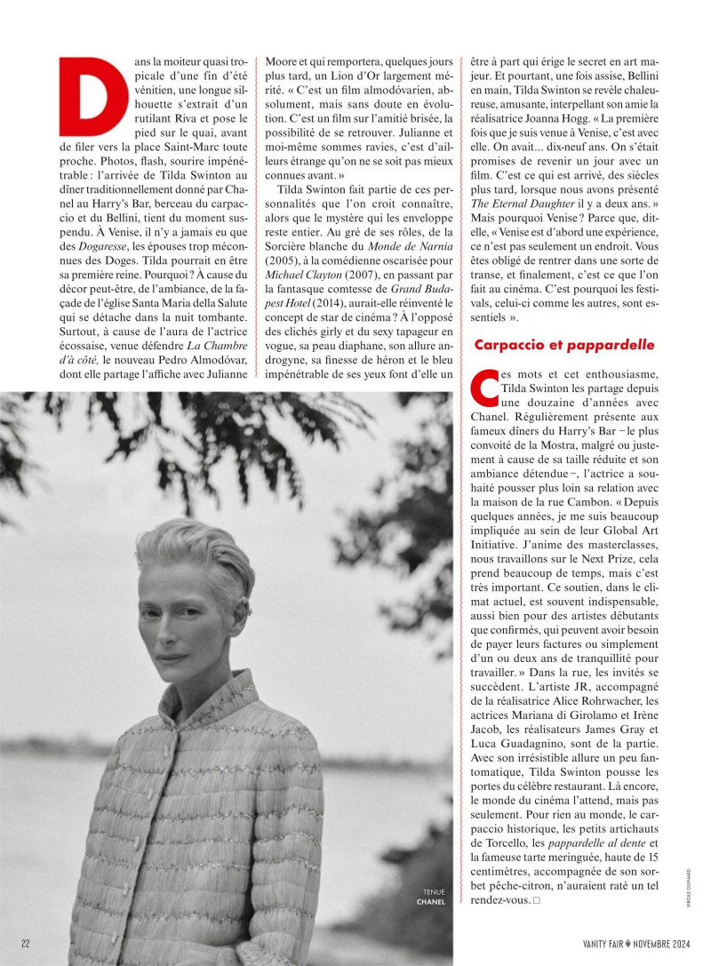 Tilda Swinton, la Sérénissime, November 2024