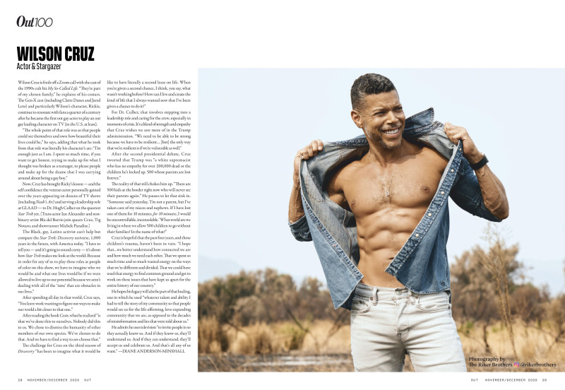 Wilson Cruz, November 2020