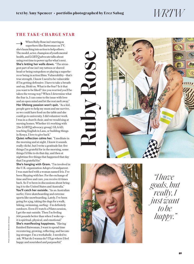 The Take-charge Star: Ruby Rose, September 2020