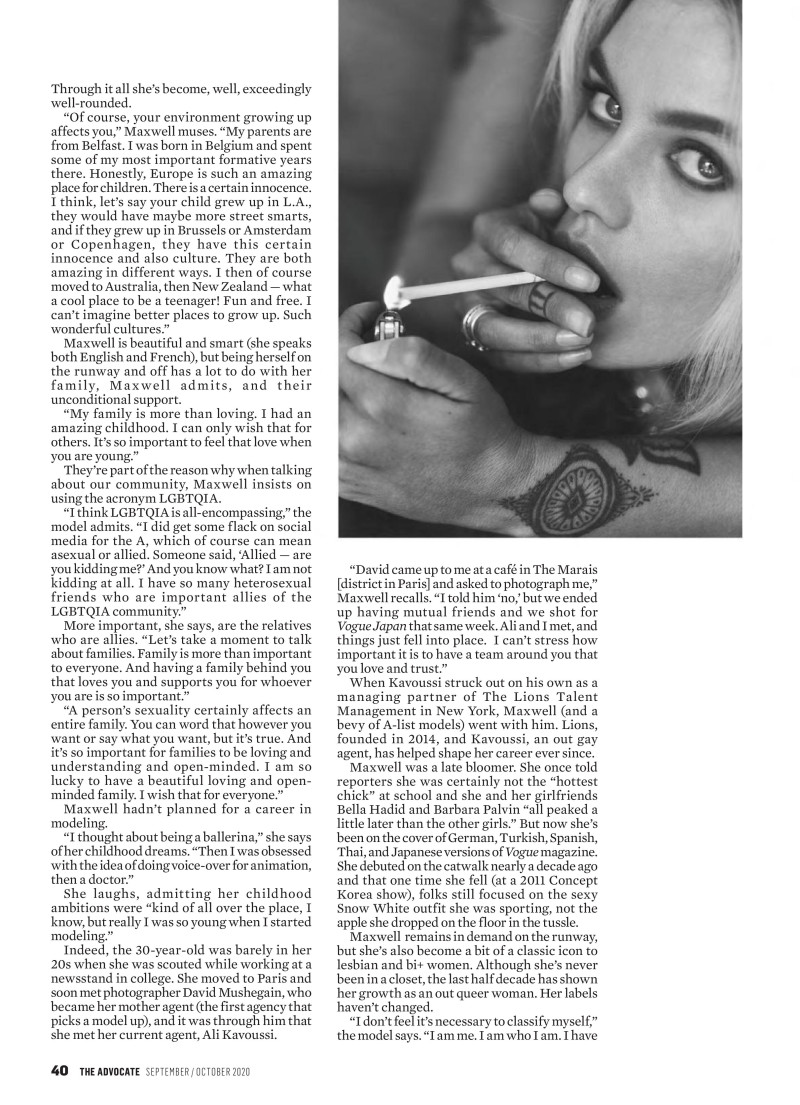 Stella Maxwell featured in The Queer Girl Next Door, September 2020