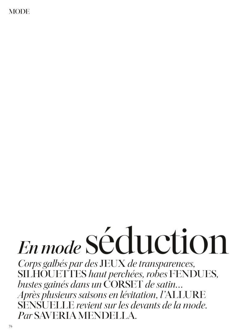 Louise de Chevigny featured in En mode séduction, December 2024