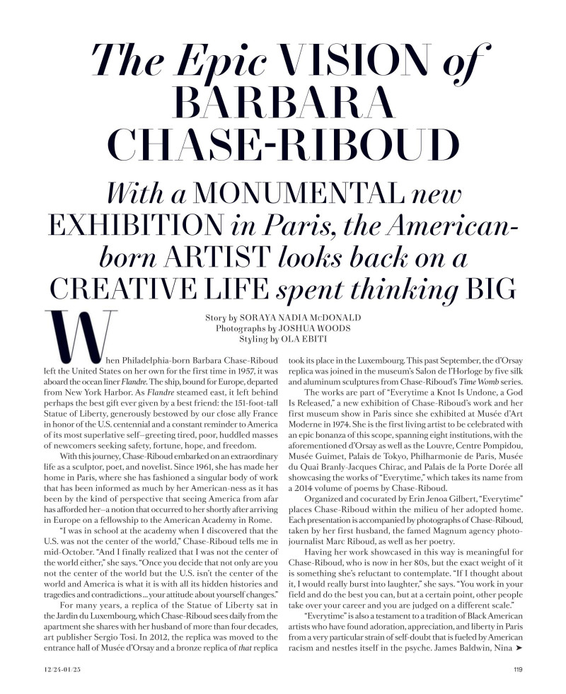 The Epic Vision of Barbara Chase-Riboud, December 2024