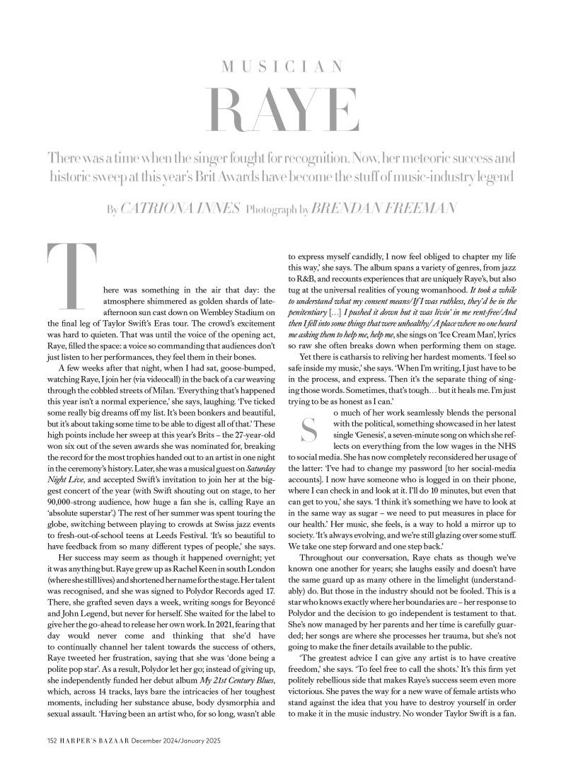 Raye, December 2024