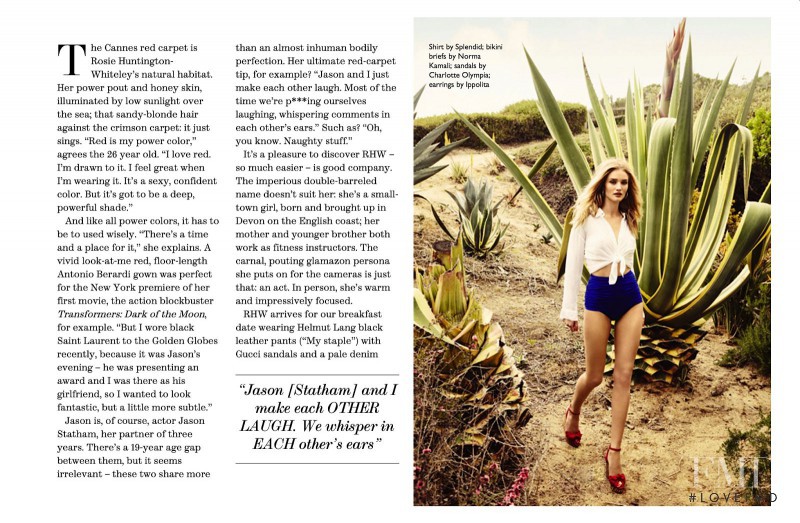 Rosie Huntington-Whiteley featured in La Vie En Rosie, May 2013