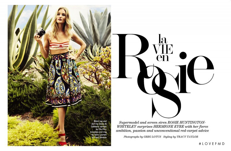 Rosie Huntington-Whiteley featured in La Vie En Rosie, May 2013