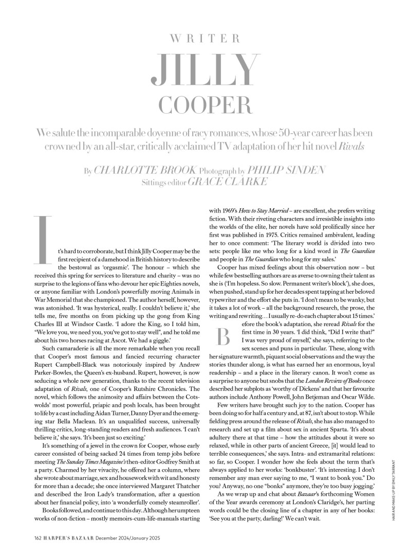 Jilly Cooper, December 2024