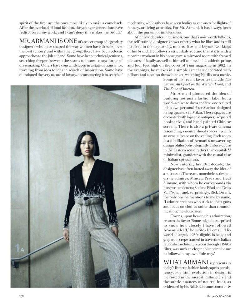 Akuol Deng Atem featured in Mr. Armani\'s Universe By Osman Ahmed, October 2024