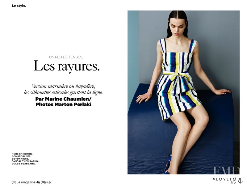 Jenna Earle featured in Les Rayures, May 2013