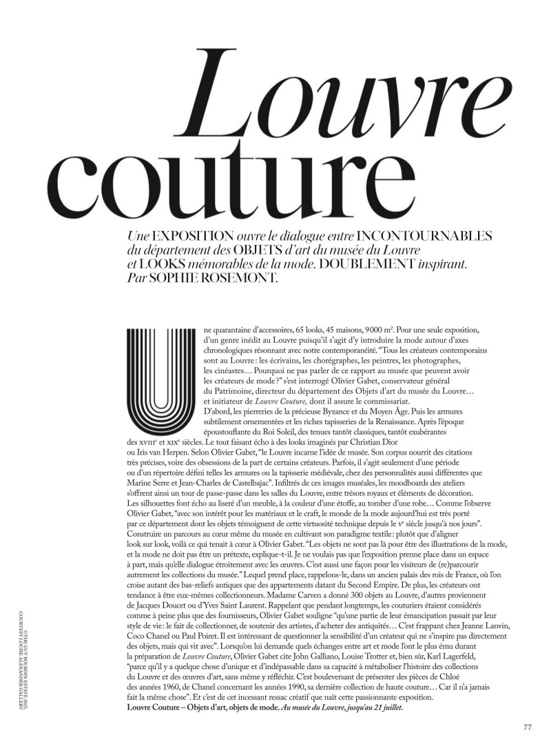 Louvre couture, February 2025
