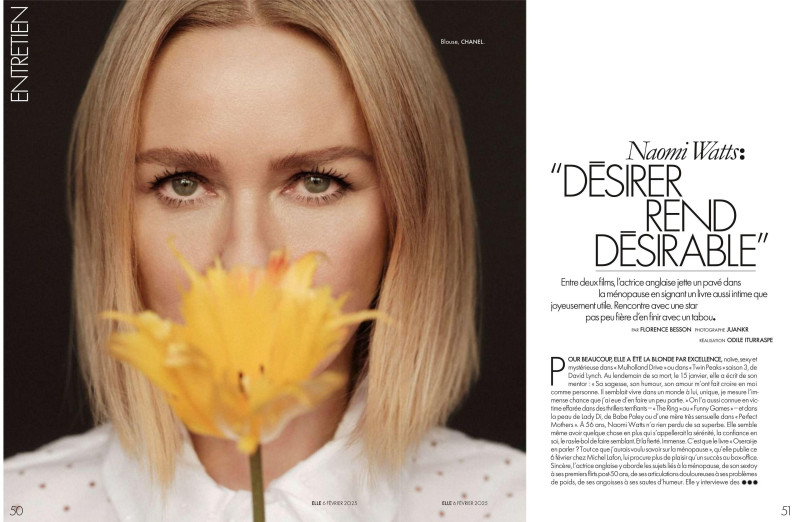 Naomi Watts: "Désirer rend désirable", February 2025