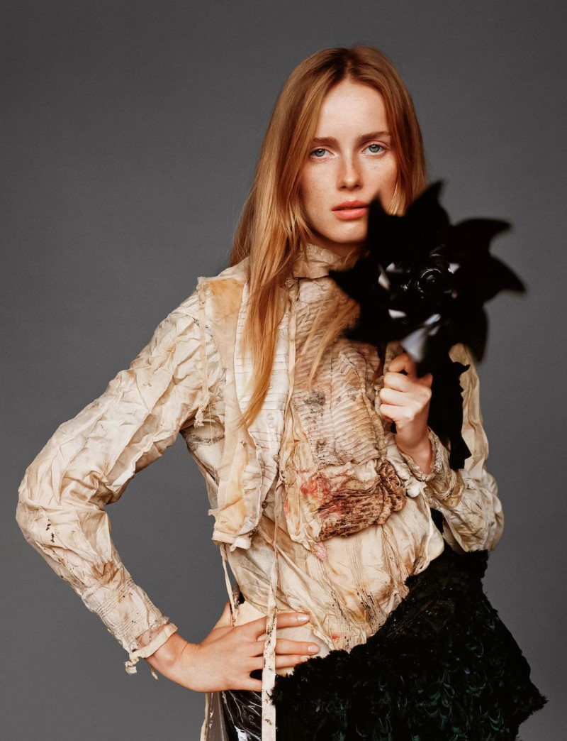 Rianne Van Rompaey featured in Alasdair Mclellan\'s Portrait of Panos Yiapanis\'s Epic Fashion Archive, March 2025