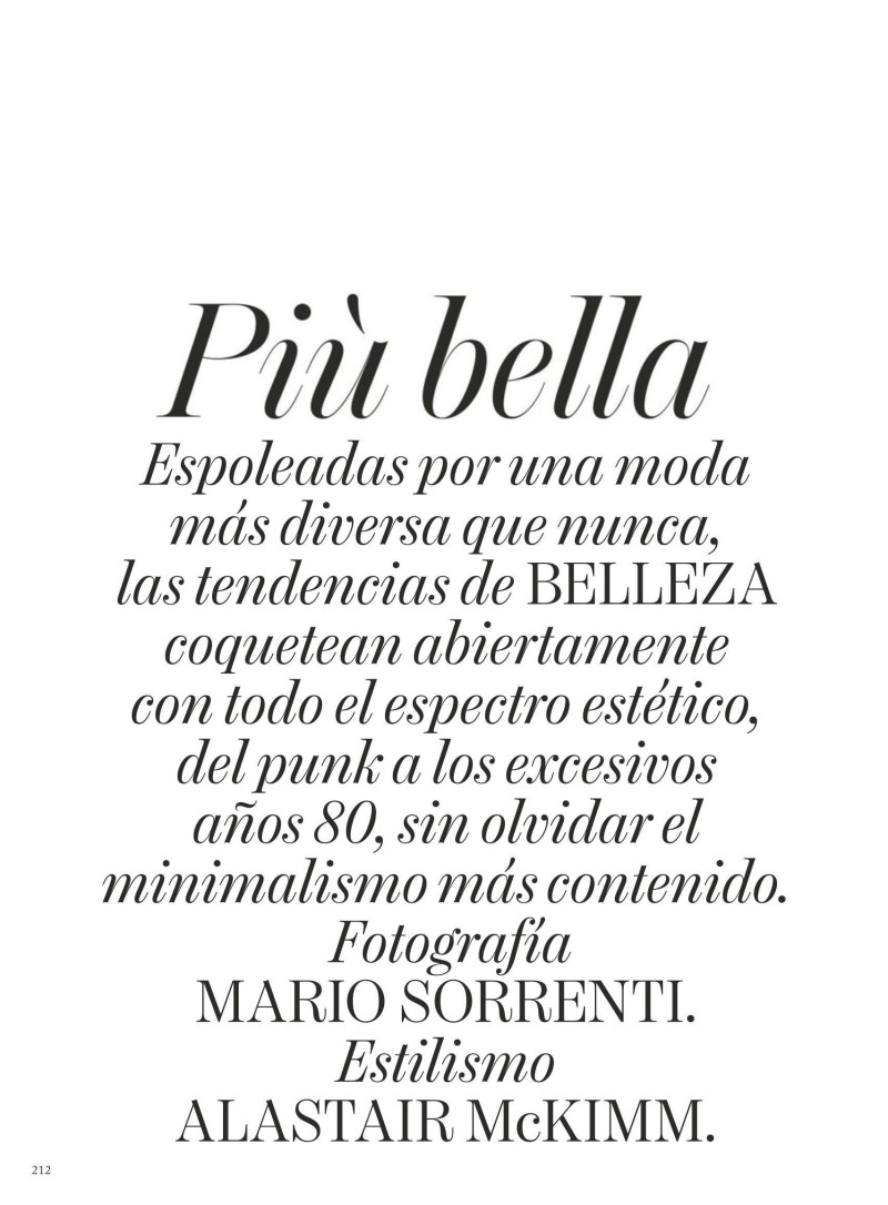 Natasha Poly featured in Piú bella, March 2025