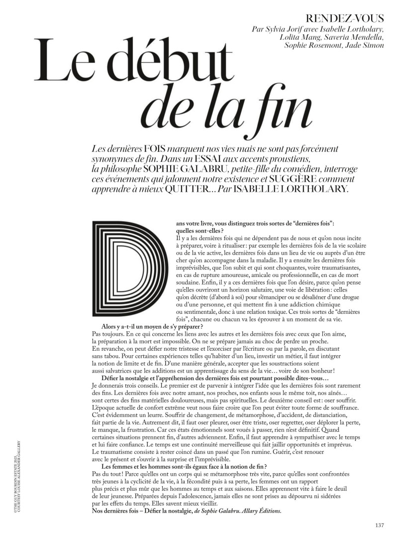 Ines de la Fressange featured in Inès De La Fressange, March 2025