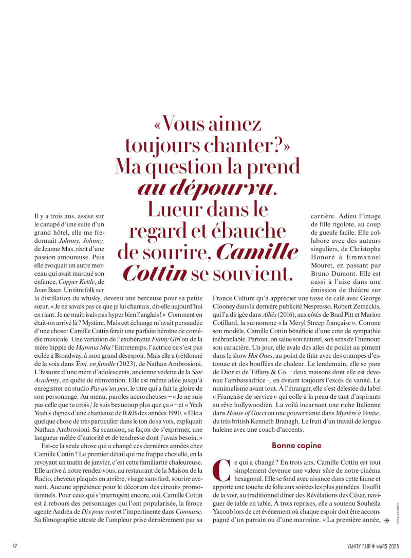 Camille Cottin: L\'art de la métamorphose", March 2025
