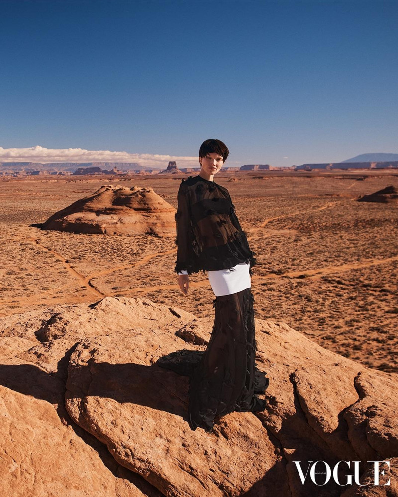 Sasha Luss featured in Softness In Strength, March 2025