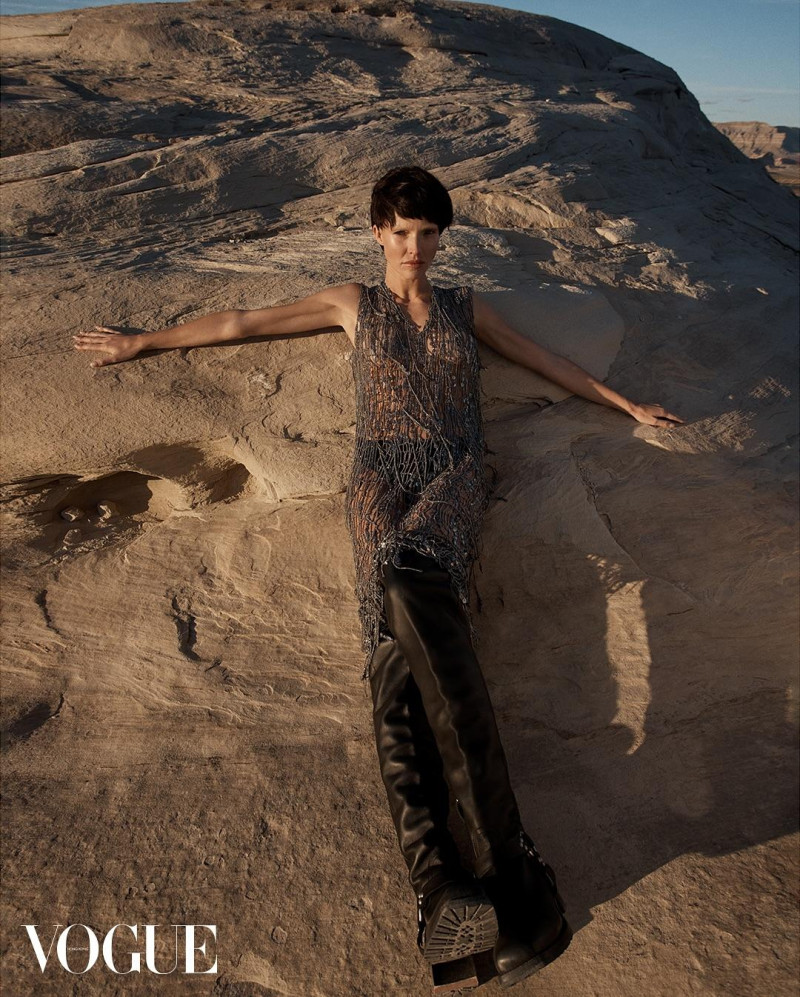Sasha Luss featured in Softness In Strength, March 2025