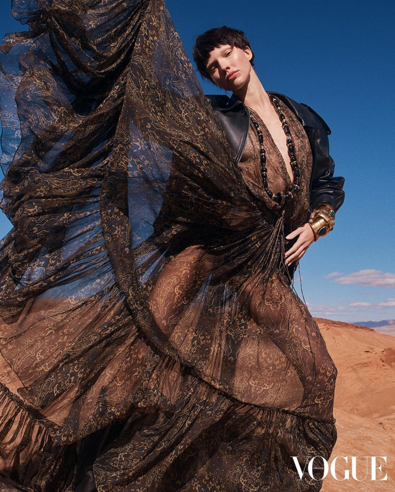 Sasha Luss featured in Softness In Strength, March 2025