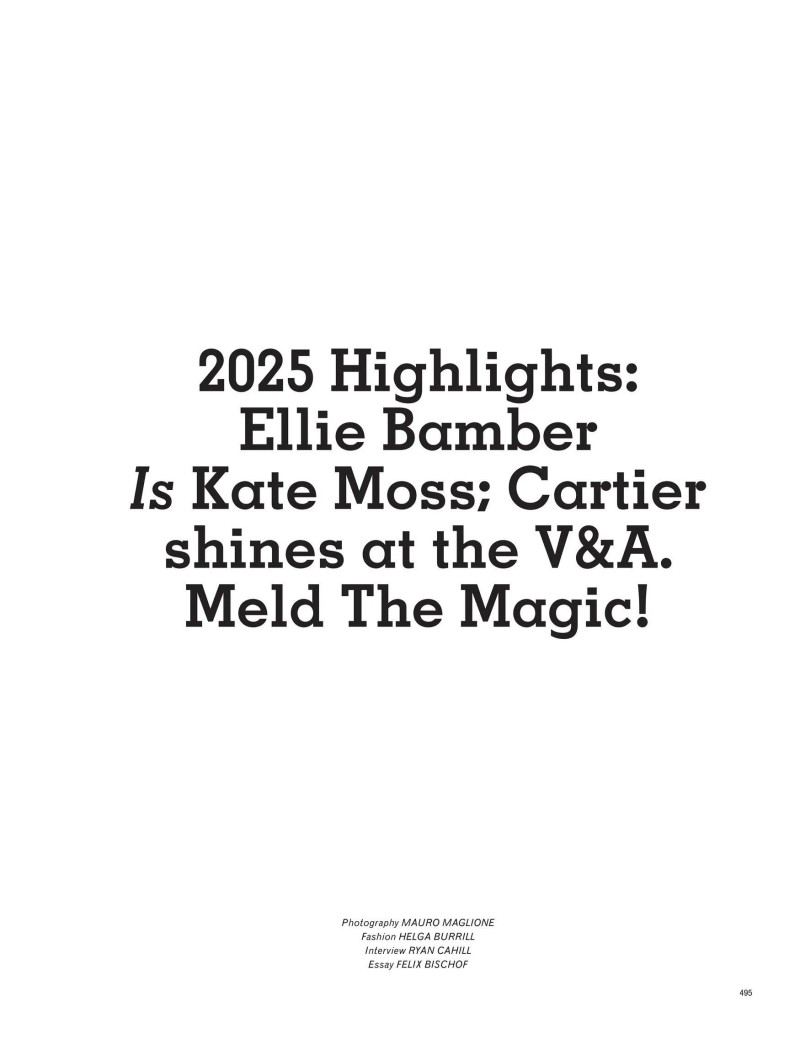 2025 Highlights: Ellie Bamber Is Kate Moss, Cartier shines at the V&A. Meld The Magic!, March 2025