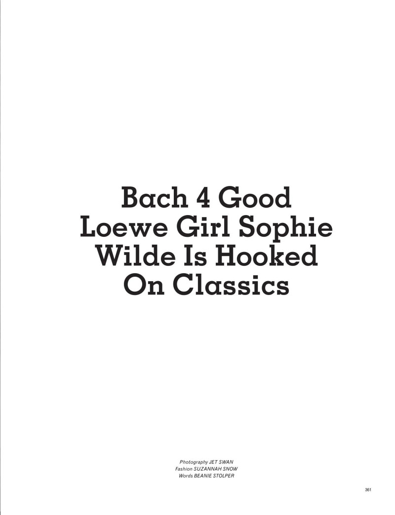 Bach 4 Good Loewe Girl Sophie Wilde Is Hooked On Classics, March 2025