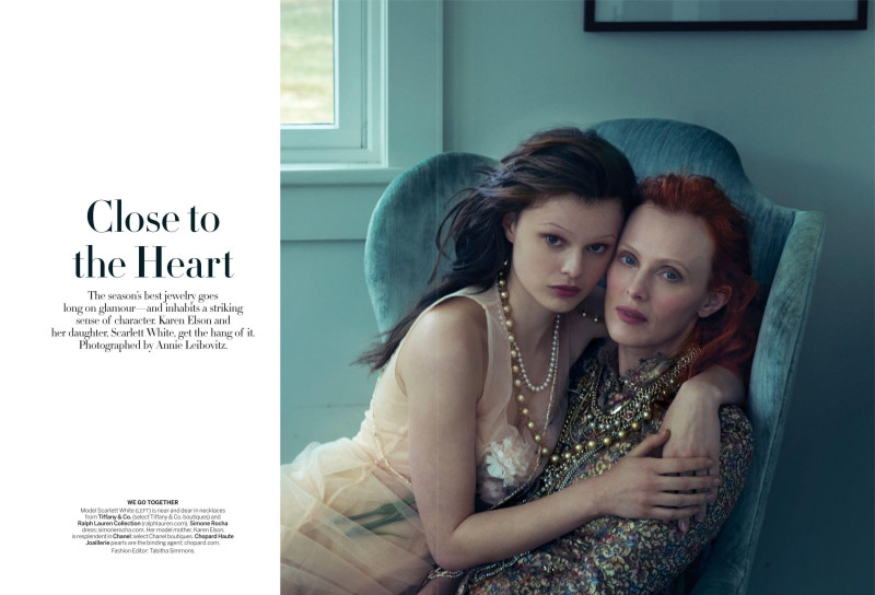Karen Elson featured in Close To The Heart, April 2025