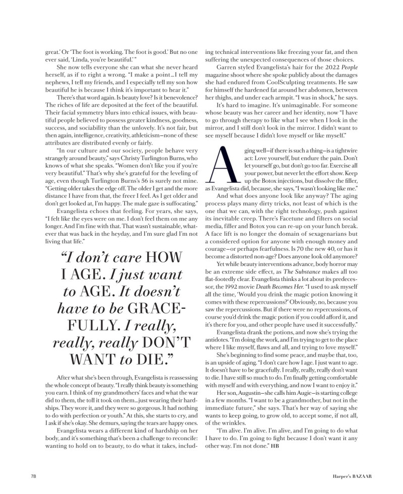 Linda Evangelista featured in Linda Evangelista Just Wants To Live, May 2025