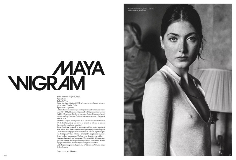 Maya Wigram featured in Palace Allure, May 2025
