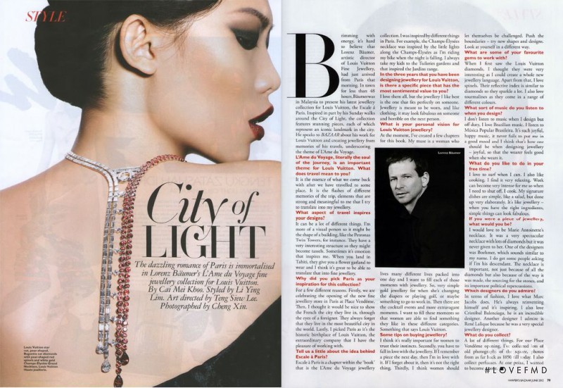Shir Chong featured in City Of Light, June 2012