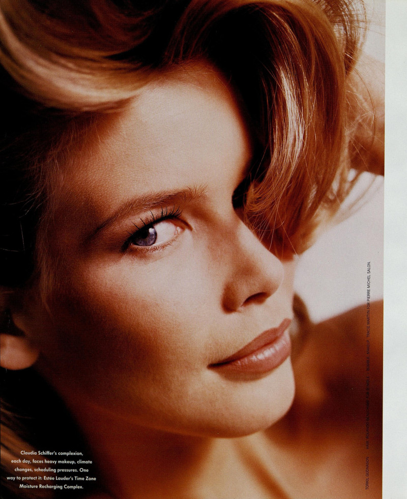 Claudia Schiffer featured in Superlative Skin, October 1991
