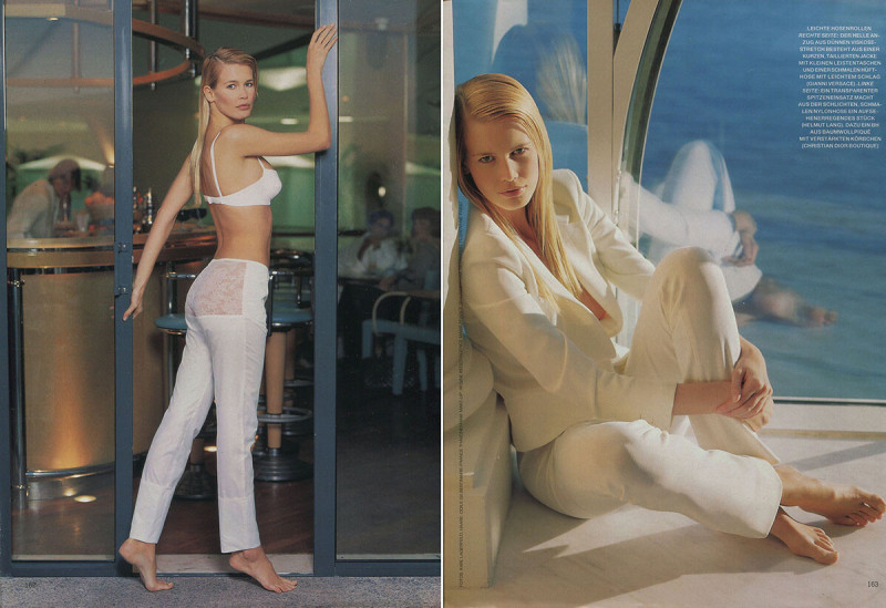 Claudia Schiffer featured in Ganz in Weiß, March 1996