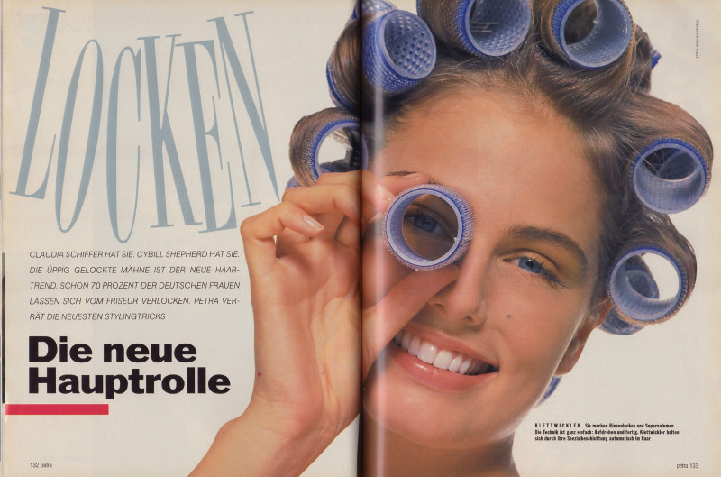 Claudia Schiffer featured in LOCKEN Die neue Hauptrolle, November 1991