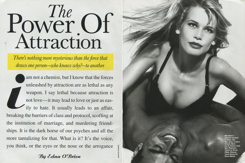 Claudia Schiffer featured in The Power Of Attraction, December 1991