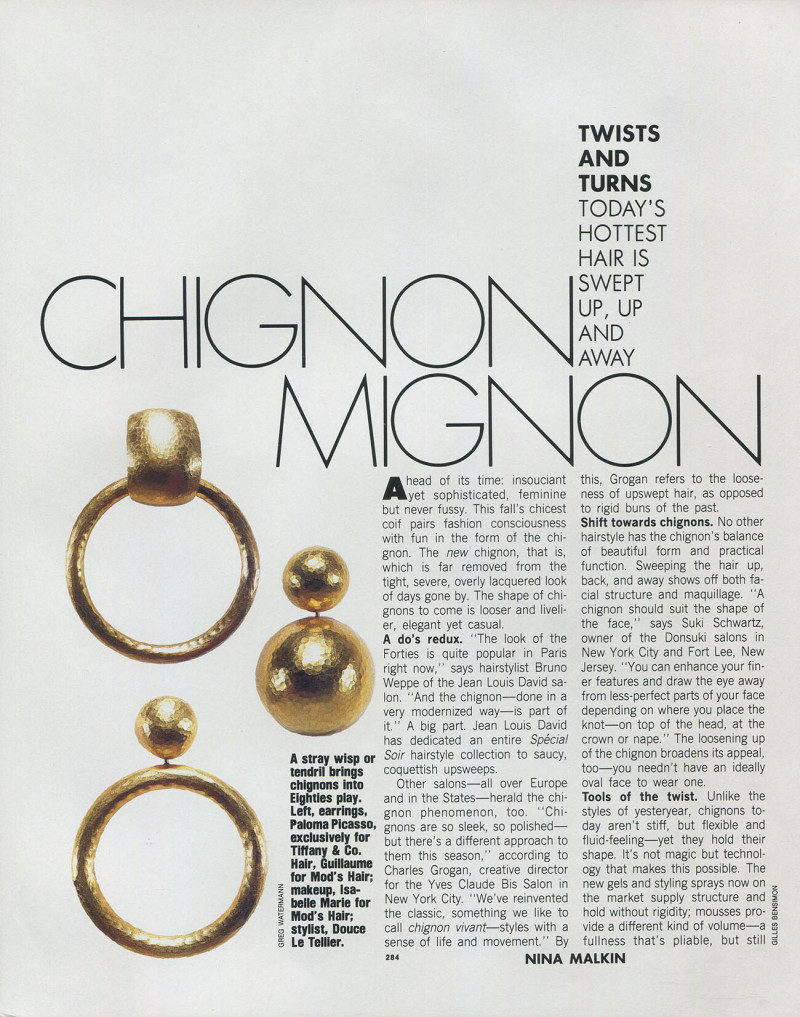 Chignon Mignon, October 1988