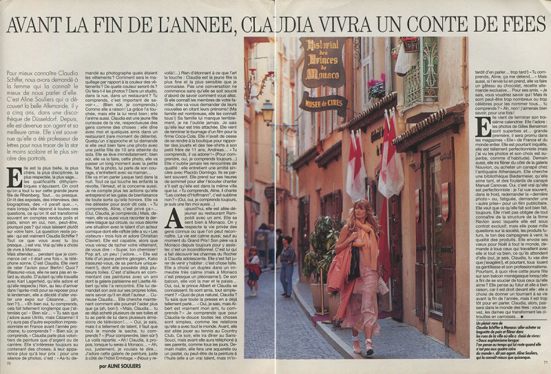 Claudia Schiffer featured in Chez Claudia A Monaco, May 1993
