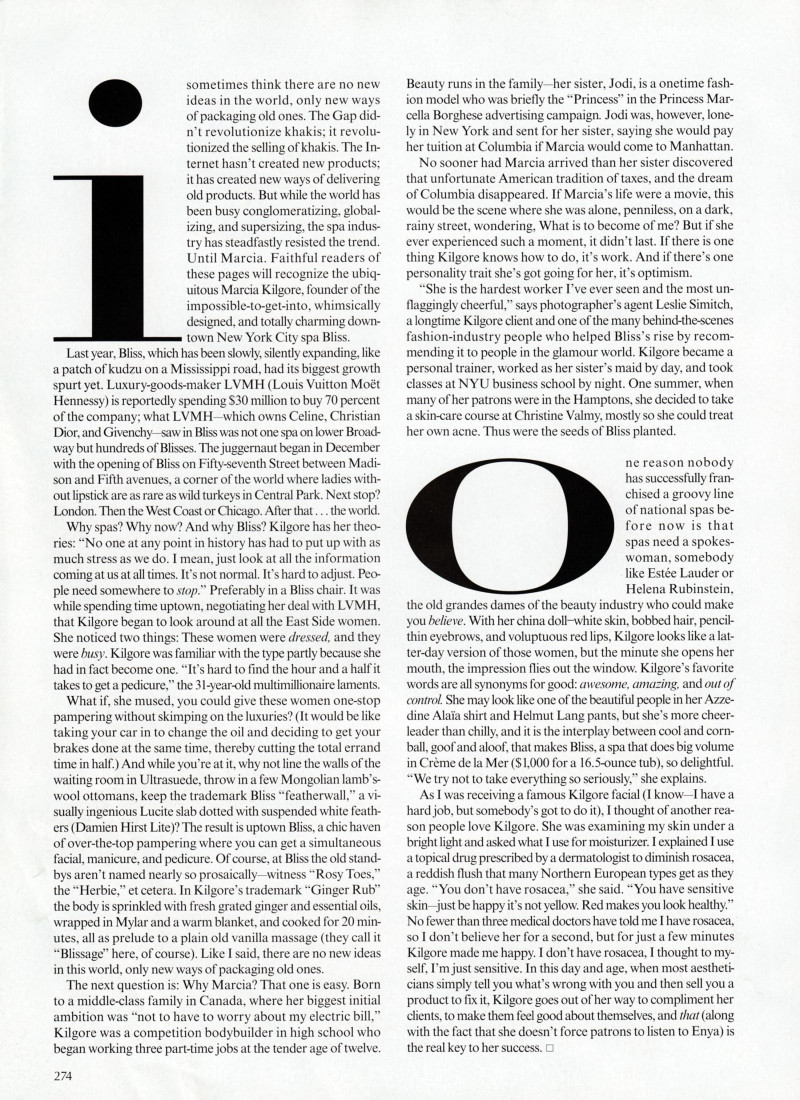 A Spa is Born, February 2000