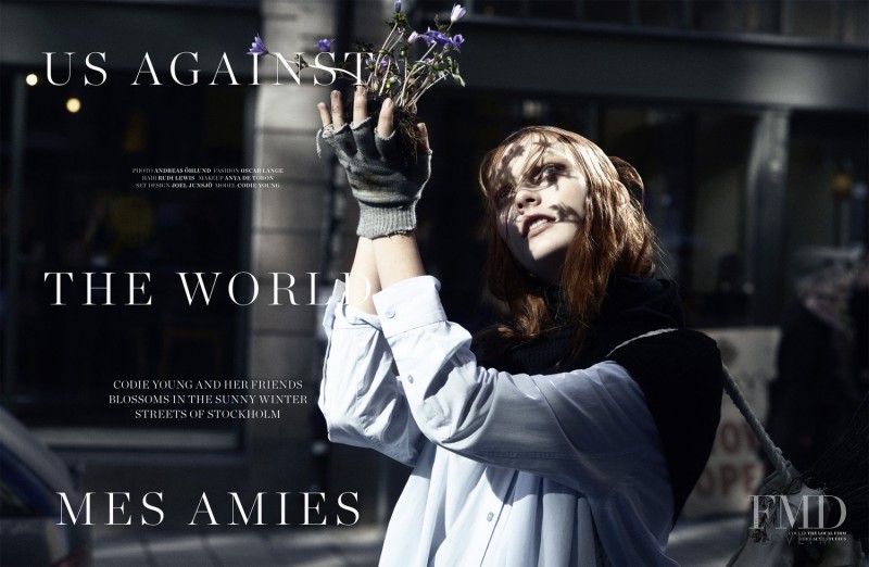 Codie Young featured in Us Against The World Mes Amies, September 2013