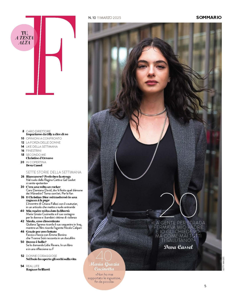 Deva Cassel featured in Deva Cassel Credete Di Conoscermi Meglio Di Me?, March 2025
