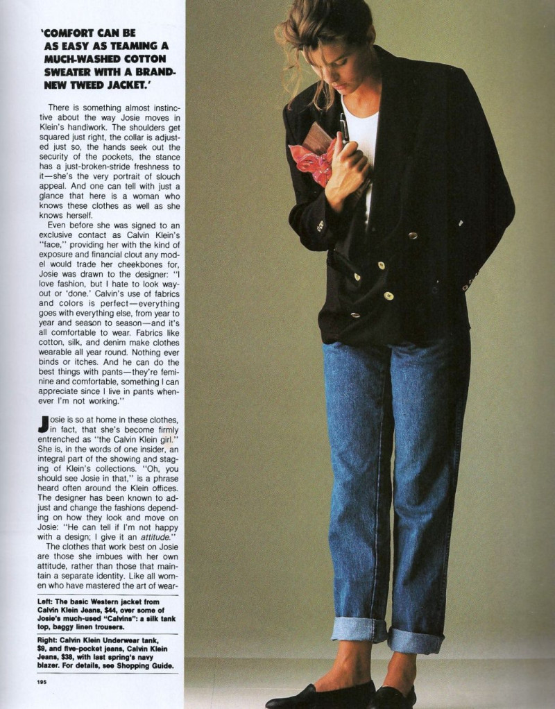 Elizabeth Josie Borain featured in Josie & Calvin, September 1986