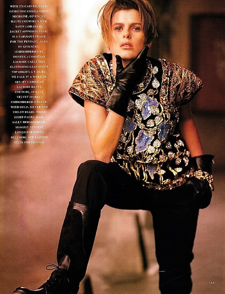 Elizabeth Josie Borain featured in Street Meets Chic, October 1989