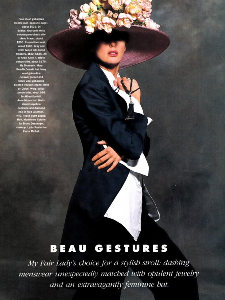 Angie Everhart featured in Beau Gestures, May 1990