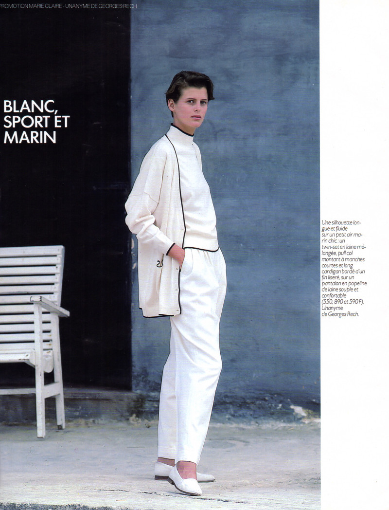 Elizabeth Josie Borain featured in Blanc, Sport Et Marin, February 1988