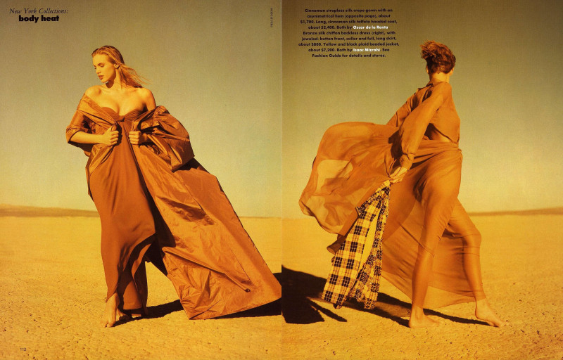 Elizabeth Josie Borain featured in New York Collections: Body Heat, January 1990