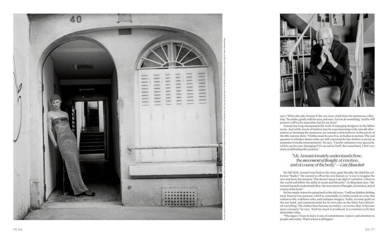 Vilma Sjöberg featured in The Armani Legacy, September 2025
