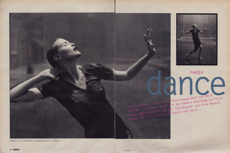 Nadja Auermann featured in Let It Rain, August 1996