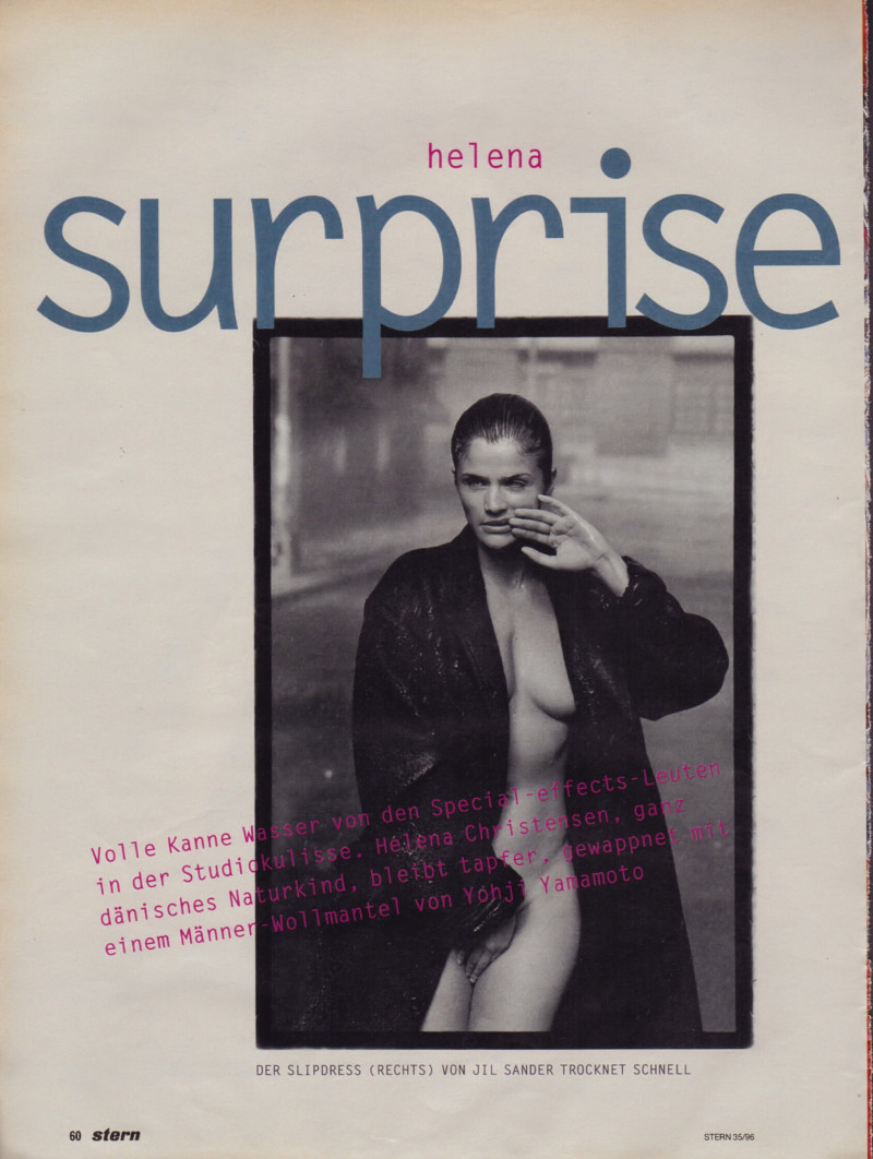 Helena Christensen featured in Let It Rain, August 1996