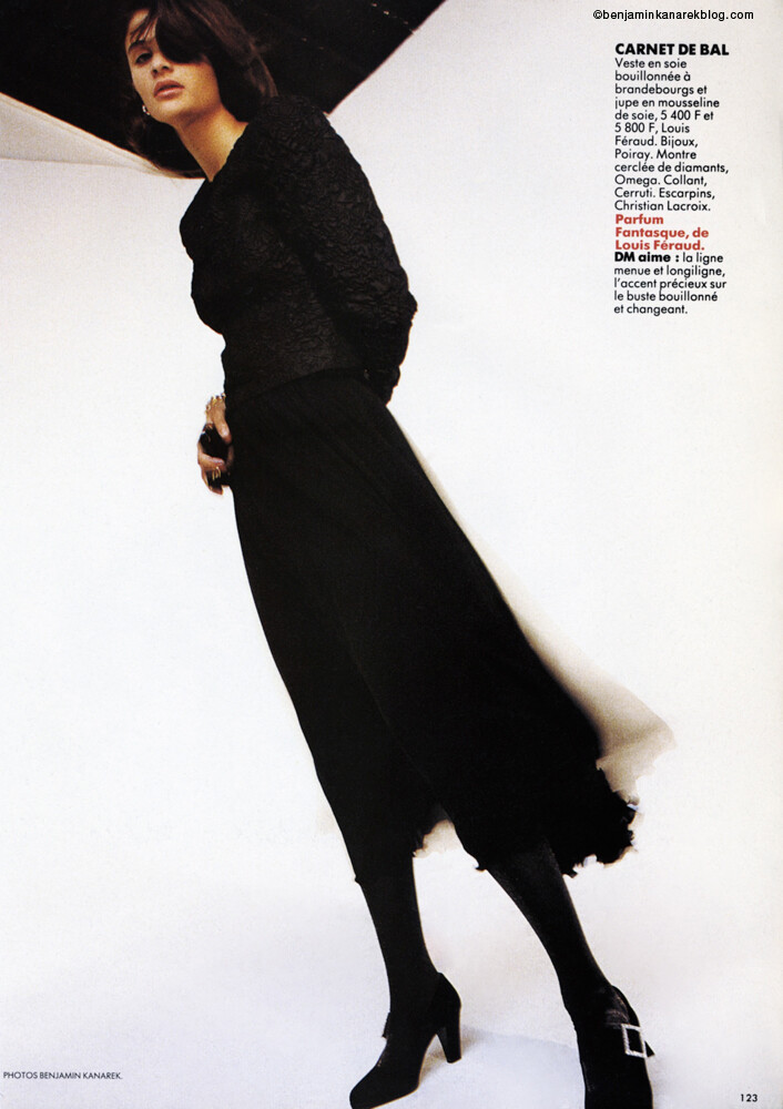 Helena Christensen featured in Vol De Nuit, September 1988