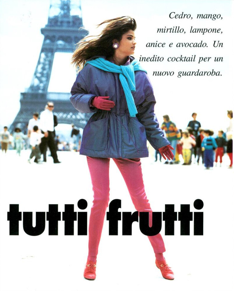 Helena Christensen featured in Tutti Frutti, August 1991