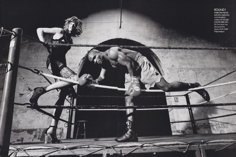 Linda Evangelista featured in Boxing with Diva, January 2004
