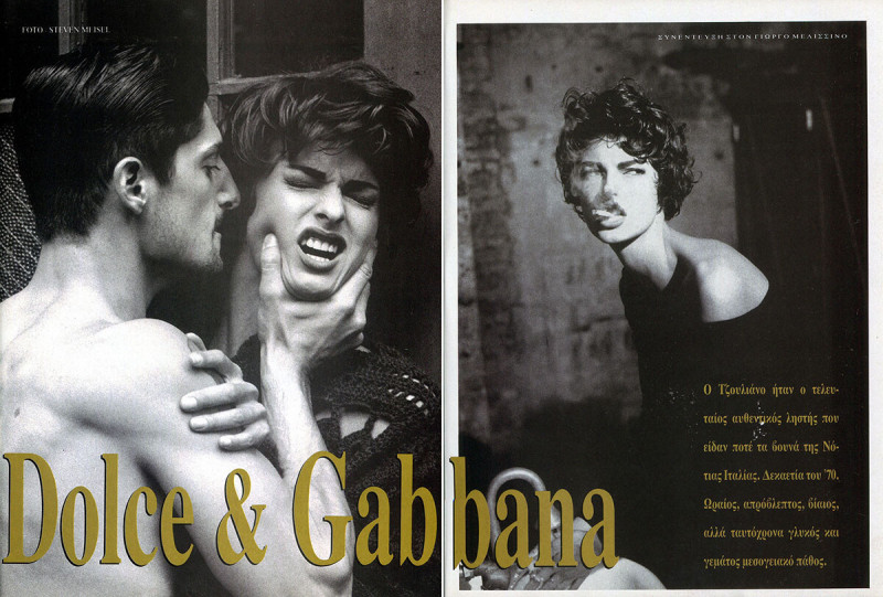 Linda Evangelista featured in Dolce , January 1991
